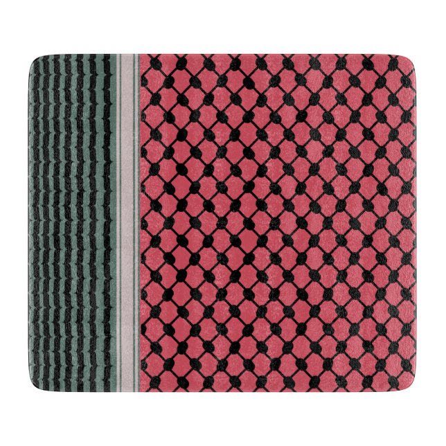 Planche À Découper Pastèque palestinienne Hatta Keffiyeh Kufiya Folk (Devant)