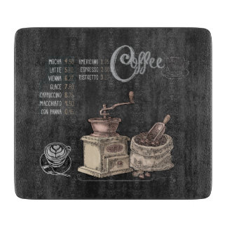Planche À Découper Pâte à café Art : Panneau de découpe en verre