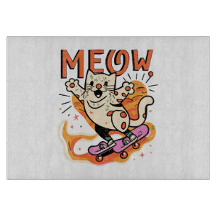 Planche À Découper Patinage de chat Miaou