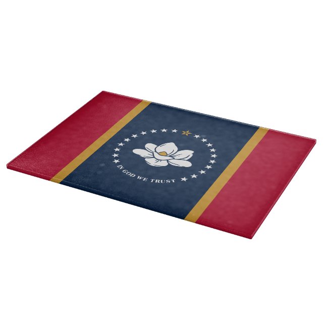 Planche À Découper Patriotic cutting board with Flag of Mississippi (Coin)
