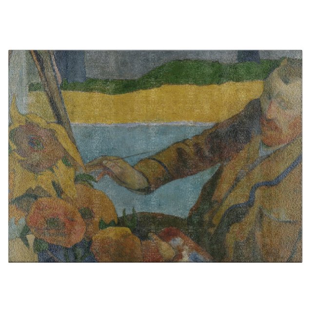Planche À Découper Paul Gauguin Vincent van Gogh peinture tournesols (Devant)