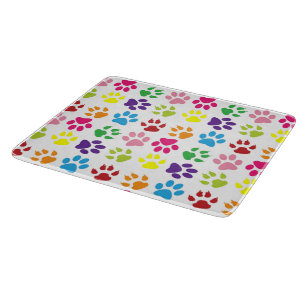 Planche À Découper Paws Colorés, Paws Chiens, Paws Chat