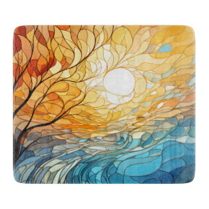 Planche À Découper Paysage dans des motifs ukrainiens