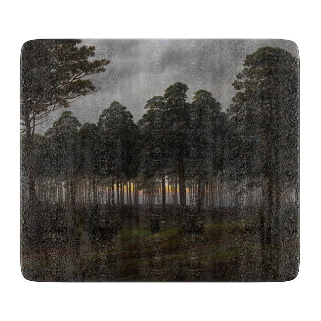 Planche À Découper Paysage du soir (par Caspar David Friedrich) (Devant)