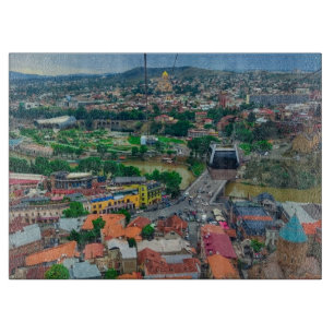 Planche À Découper Paysage urbain de la ville de Géorgie Tbilissi Arc