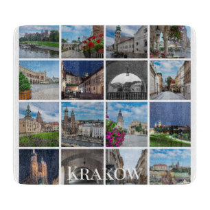 Planche À Découper Paysages de la vieille ville de Cracovie, Pologne