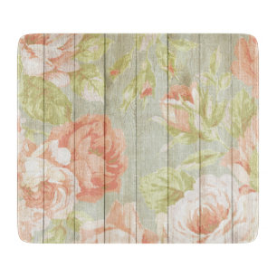 Planche À Découper Peach Roses Pays Clôture