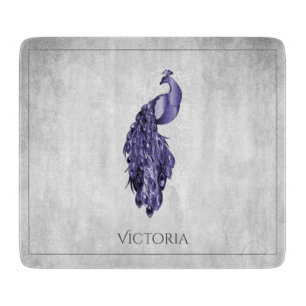 Planche À Découper Peacock Purple Elegant Personnalisé