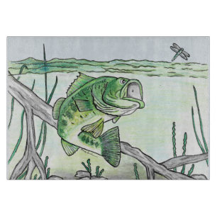 Planche À Découper Pêche à la sonnerie à grande bouche