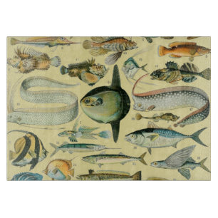 Planche À Découper Pêche scientifique vintage