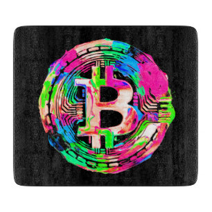 Planche À Découper Peinture à l'huile "Bitcoin Cypherpunk"