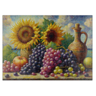 Planche À Découper Peinture à l'huile de raisin et de tournesol