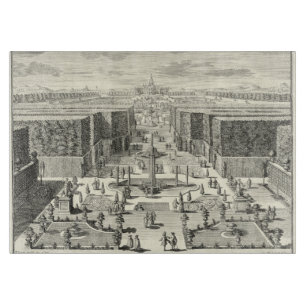 Planche À Découper Peinture à l'huile des fontaines au jardin de