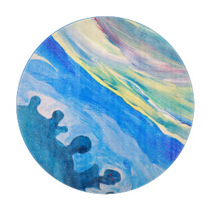 Planche À Découper Peinture acrylique colorée, arrière - plan texturé