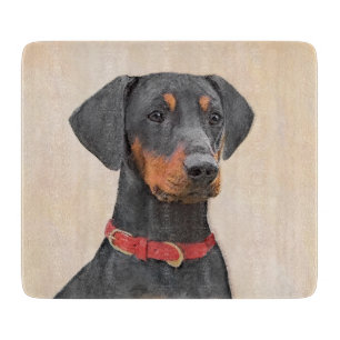 Planche À Découper Peinture allemande Pinscher peinture art animal or