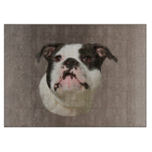 Planche À Découper Peinture couleur d'eau Bulldog