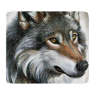 Planche À Découper Peinture de loup