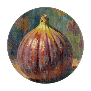 Planche À Découper Peinture de nature morte de figue vibrante