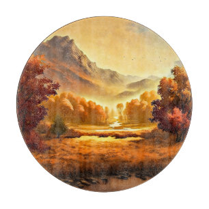 Planche À Découper Peinture de paysage d'automne-68754