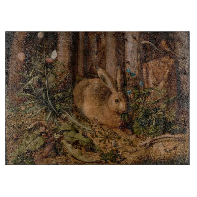 Planche À Découper Peinture européenne Rabbit Année Coupe de verre B (Devant)