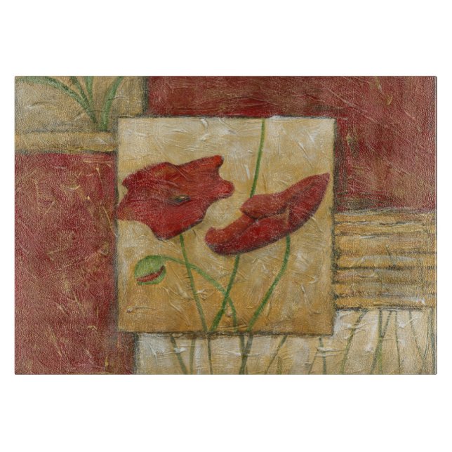 Planche À Découper Peinture florale avec les courses évidentes de (Devant)