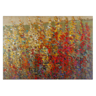 Planche À Découper Peinture murale lumineuse de jardin des fleurs