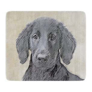 Planche À Découper Peinture Retriever à revêtement plat - Art Chien o