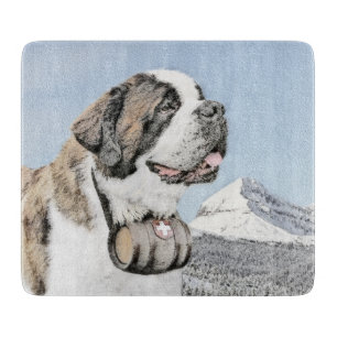 Planche À Découper Peinture Saint Bernard - Cute Original Chien Art