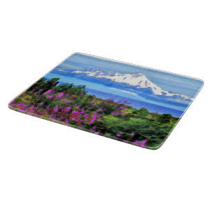 Planche À Découper Peinture sauvage surréelle en Alaska