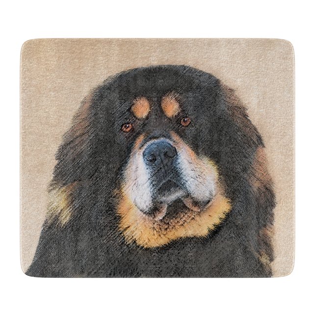 Planche À Découper Peinture Tibétaine Mastiff - Joli art original chi (Devant)