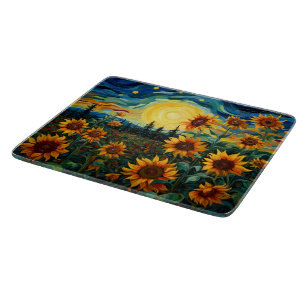 Planche À Découper Peinture Tournesols de Van Gogh