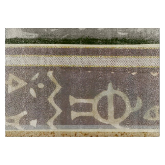 Planche À Découper Peinture tribale contemporaine de motif (Devant)