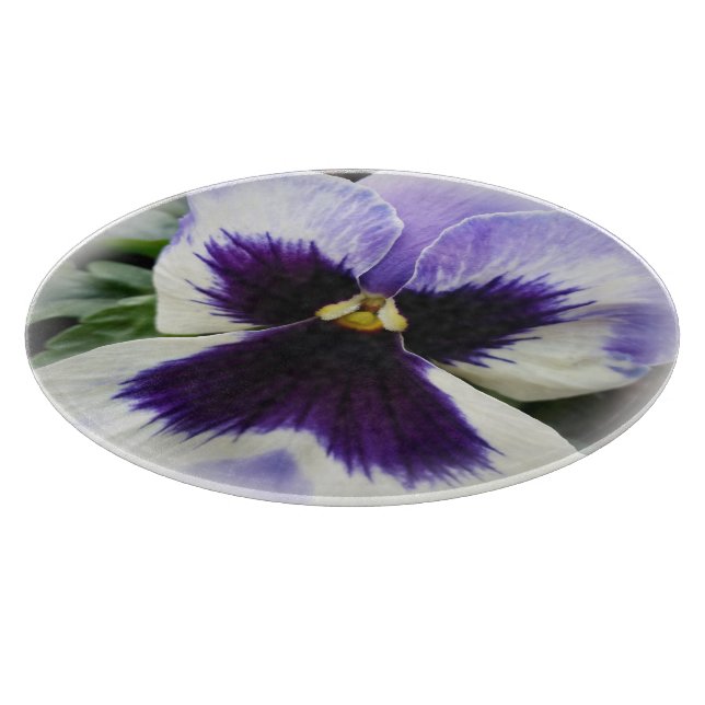 Planche À Découper pensée violette foncée sur blanc (Coin)