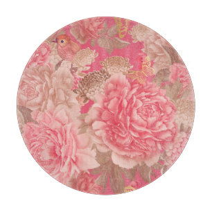 Planche À Découper Peonées florales, papillons : pat transparent colo