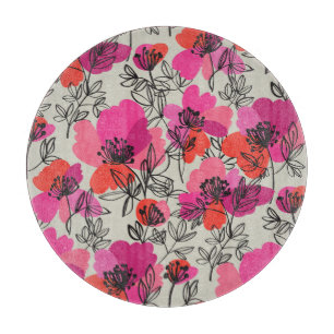 Planche À Découper Peony Floral Vintage Motif sans joint.