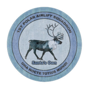 Planche À Découper Père Noël 1er Polar Airlift Sqdn - Subduit