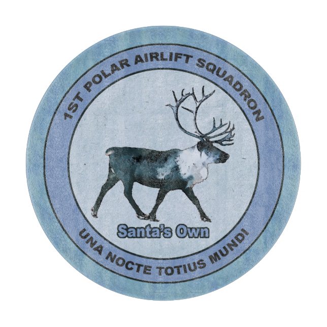 Planche À Découper Père Noël 1er Polar Airlift Sqdn - Subduit (Devant)