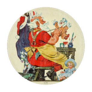 Planche À Découper Père Noël au travail