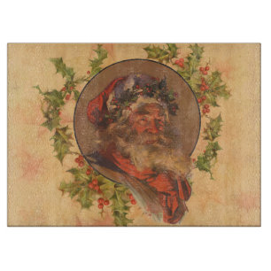 Planche À Découper Père Noël Leyendecker Antique Victorien