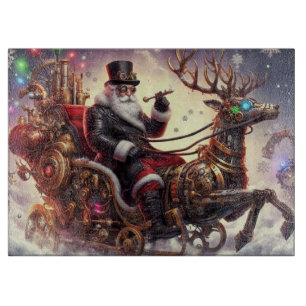 Planche À Découper Père Noël/Reindeer steampunk Noël/hiver