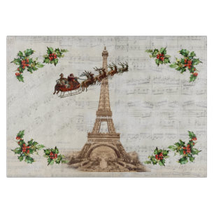 Planche À Découper Père Noël vintage sur le tableau de découpe de Noë