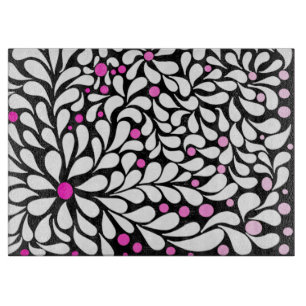 Planche À Découper Personnalisé Gras fleurs modernes avec rose ombre