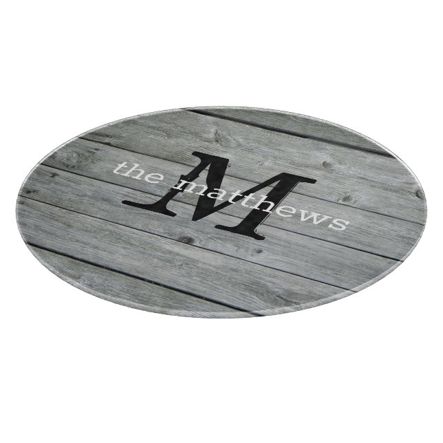 Planche À Découper Personnalisé Nom Rustique Pays Agritourisme Monogr (Coin)