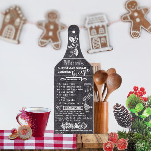 Planche À Découper Personnaliser Recettes de famille de Noël Décorati