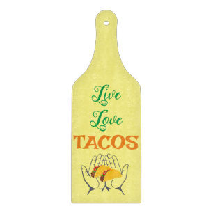 Planche À Découper Personnalisez Live Love Tacos par Handfull