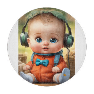 Planche À Découper Petit Cerveau Lumineux - Visage Bébé Intelligent