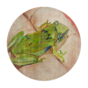 Planche À Découper Petite grenouille tropicale