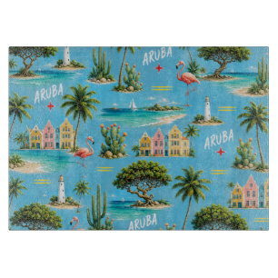 Planche À Découper Phare de l'île caraïbe d'Aruba voyage souvenir