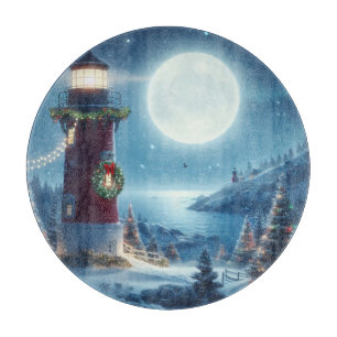 Planche À Découper Phare de Noël nautique