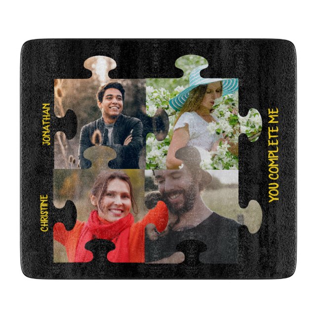 Planche À Découper Photo de pièce de puzzle personnalisée Vous me com (Devant)